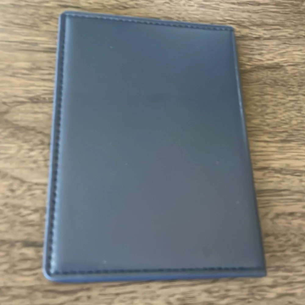 Dior Beauty Navy Leather Passport Holder NEW